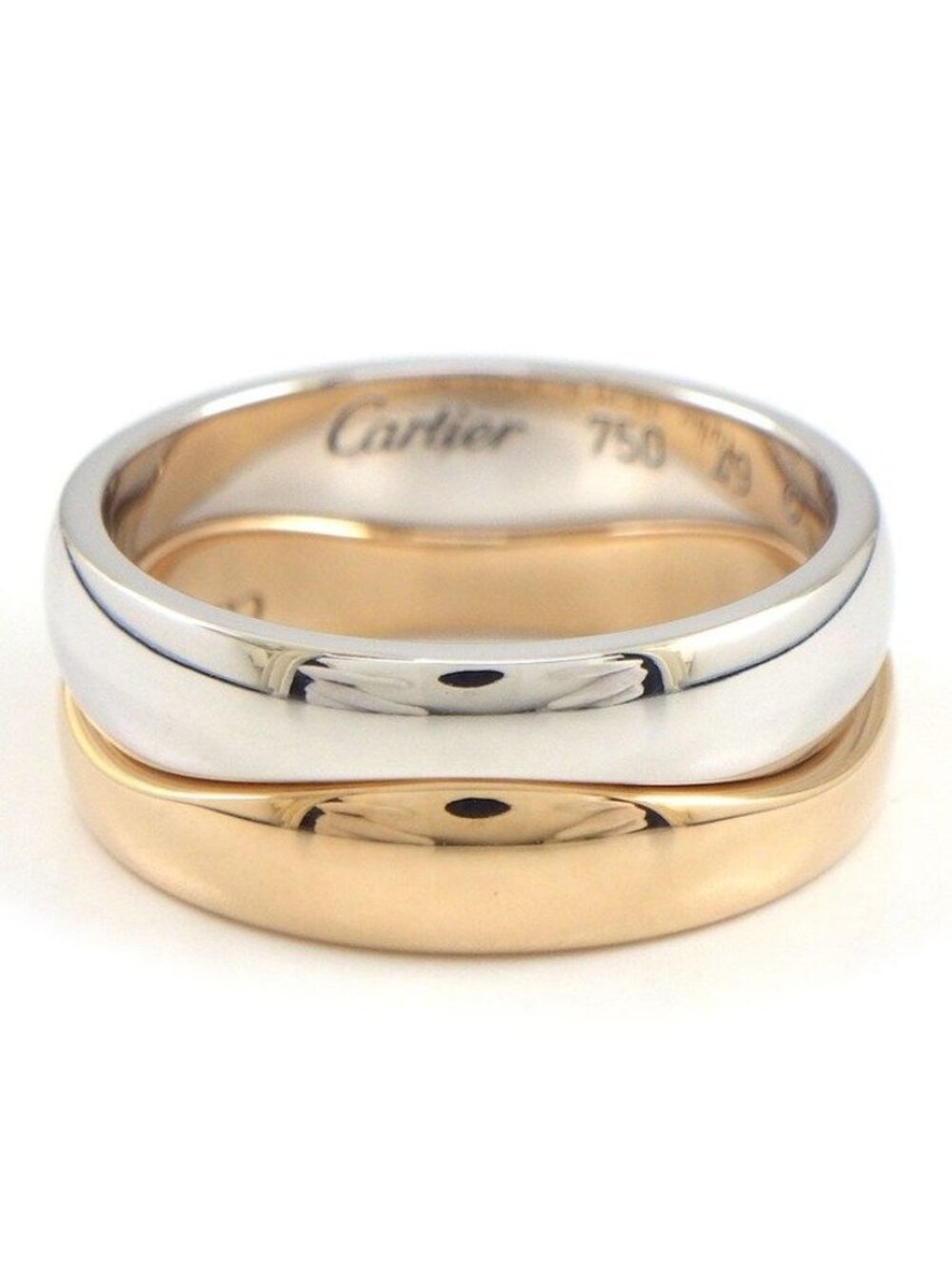 Cartier Ring Lovemi Double Strand Wave 18k Pink Gold 18k White